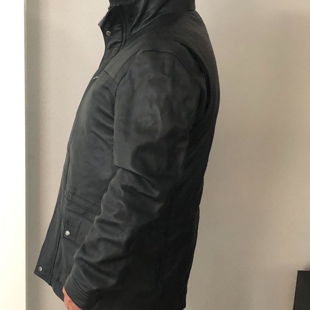 Andrew Marc black leather jacket